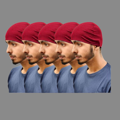 Motus Solid Skull Cap Cap(Pack of 5)