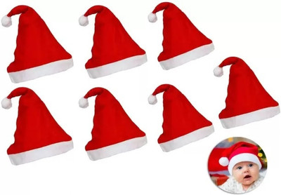TrendingBazzar Solid Santa Cap Cap(Pack of 7)
