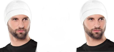Maa Hosiery Solid Skull Cap Cap(Pack of 2)