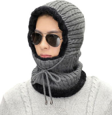 Frackson Solid, Self Design Beanie Cap
