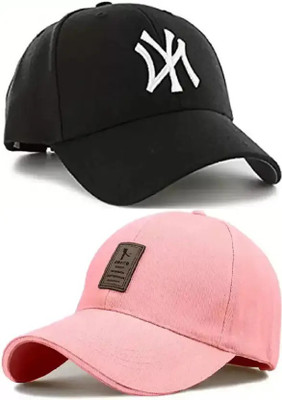 ILLARION Printed, Self Design, Solid Sports/Regular Cap Cap(Pack of 2)