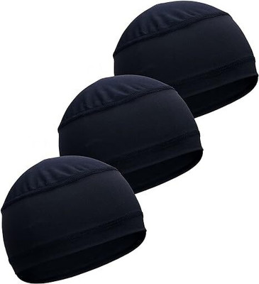 plutoprom Solid Skull Cap Cap(Pack of 3)