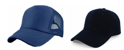 Niavaa Solid Sports/Regular Cap Cap(Pack of 2)