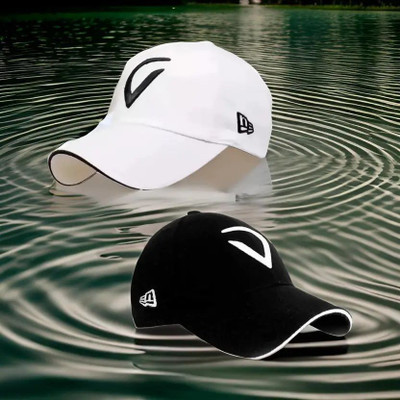 YES TAG Solid, Self Design, Embroidered Sports/Regular Cap Cap(Pack of 2)