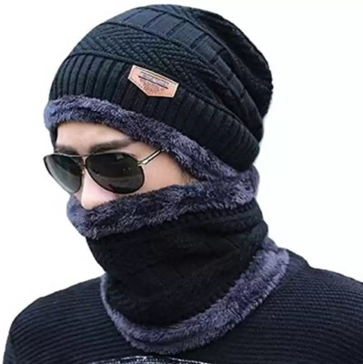 FABZANIA Solid Beanie Cap(Pack of 2)