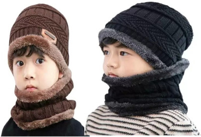 oxzon Woven Beanie Cap(Pack of 2)