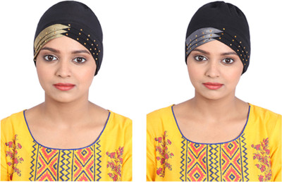 EnviUs Self Design Skull Cap Cap(Pack of 2)