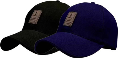 Nk tip top Self Design, Solid Sports/Regular Cap Cap(Pack of 2)