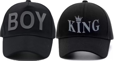 FD FLORIDA Printed, Solid, Self Design Sports/Regular Cap Cap(Pack of 2)