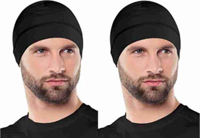 PLUTPROM Self Design, Solid Skull Cap Cap(Pack of 2)