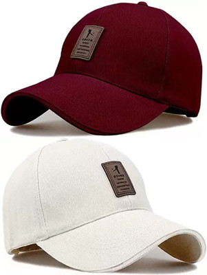 Florida Solid, Self Design Sports/Regular Cap Cap(Pack of 2)
