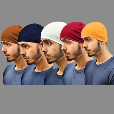 Motus Solid Skull Cap Cap(Pack of 5)