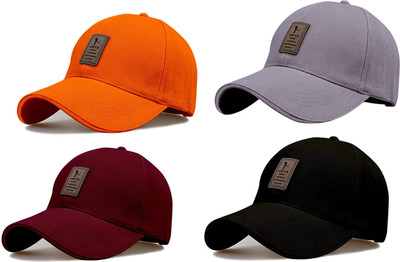CLASSYMAESSI Self Design Sports/Regular Cap Cap(Pack of 4)