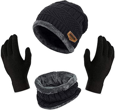 TruFlair Solid Beanie Cap(Pack of 4)