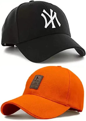 ILLARION Printed, Self Design, Solid Sports/Regular Cap Cap(Pack of 2)