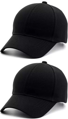 ZSAN Self Design, Solid Sports/Regular Cap Cap(Pack of 2)