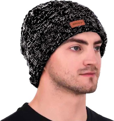 Knotyy Self Design Beanie Cap