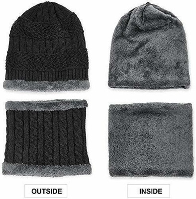 ziimy Solid Beanie Cap(Pack of 2)