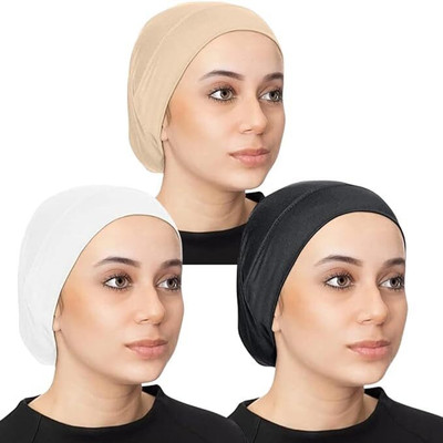 HEENA HOSIERY Solid Skull Cap Cap(Pack of 3)