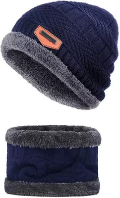 Niavaa Solid Beanie Cap(Pack of 2)