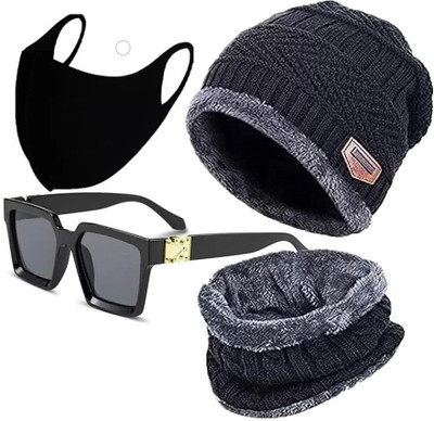 CLASSYMESSI Beanie Cap(Pack of 3)