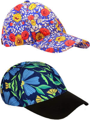 Knotyy Printed, Self Design, Solid Sports/Regular Cap Cap(Pack of 2)