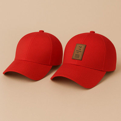 cap world Embroidered, Self Design, Solid Sports/Regular Cap Cap(Pack of 2)