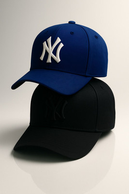 CLASSYMESSI Embroidered, Solid, Printed, Self Design Sports/Regular Cap Cap(Pack of 2)