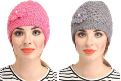 Aivira Solid Beanie Cap(Pack of 2)