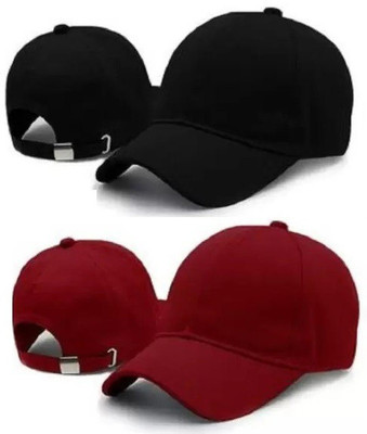 NFYGAA Solid, Self Design, Striped Sports/Regular Cap Cap(Pack of 4)