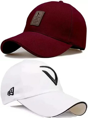 FLEXCYCAP Embroidered, Solid, Self Design Sports/Regular Cap Cap(Pack of 2)