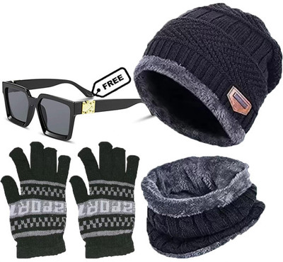 CLASSYMESSI Beanie Cap(Pack of 3)