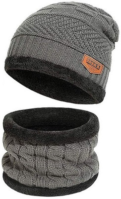 TQLOQZ Solid Beanie Cap