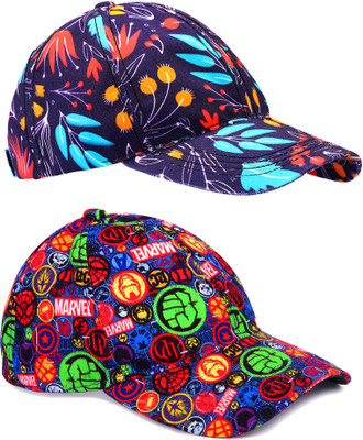 Knotyy Printed, Self Design, Solid Sports/Regular Cap Cap(Pack of 2)