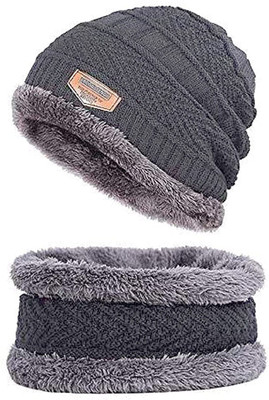 Adorazone Solid Beanie Cap(Pack of 2)