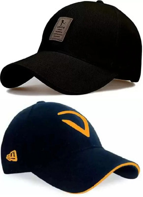 M John's Embroidered, Solid, Self Design Sports/Regular Cap Cap(Pack of 2)