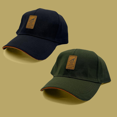 ALAMOS Printed, Self Design, Solid Sports/Regular Cap Cap(Pack of 2)