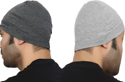 FQZILON Solid Skull Cap Cap(Pack of 2)