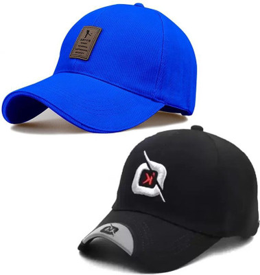 blutech Solid, Self Design, Embroidered Sports/Regular Cap Cap(Pack of 2)