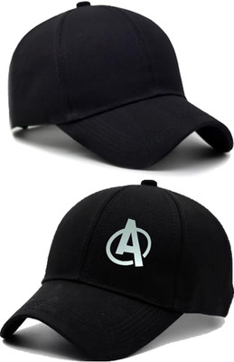 CLASSYMESSI Solid, Self Design Sports/Regular Cap Cap(Pack of 2)