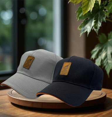 Rigzy Printed, Self Design, Solid Sports/Regular Cap Cap(Pack of 2)