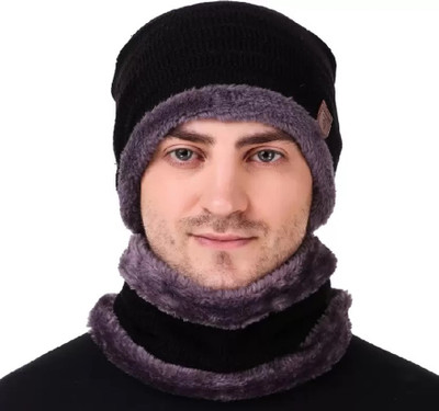 NRD FASHIONS Self Design Beanie Cap