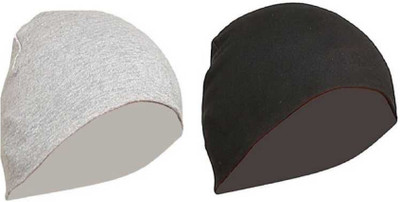 GZJPQXZO Solid Skull Cap Cap(Pack of 2)
