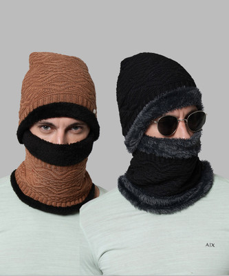 TWOCRAZIIE Solid Beanie Cap(Pack of 4)