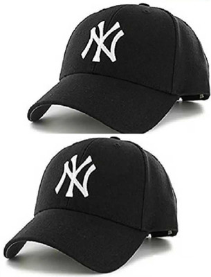 Rozti Self Design, Solid Snapback Cap Cap(Pack of 2)