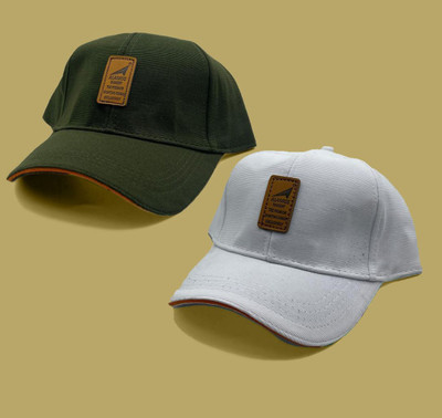 AngaarLook Printed, Self Design, Solid, Geometric Print Sports/Regular Cap Cap(Pack of 2)