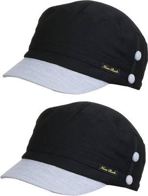 ZACHARIAS Solid Sports/Regular Cap Cap(Pack of 2)