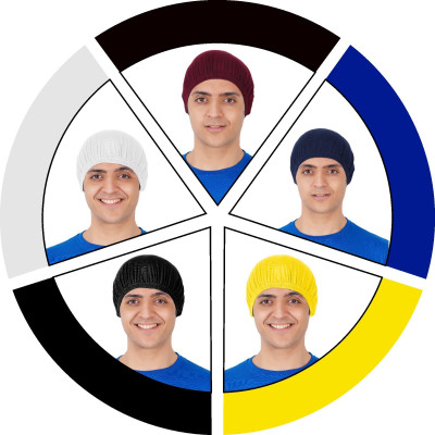 VIRUKSHAM Solid Skull Cap Cap(Pack of 5)