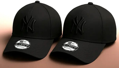 M John's Embroidered, Self Design Sports/Regular Cap Cap(Pack of 2)