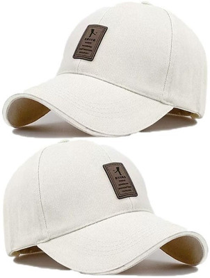 CLASSYMESSI Self Design, Solid Sports/Regular Cap Cap(Pack of 2)